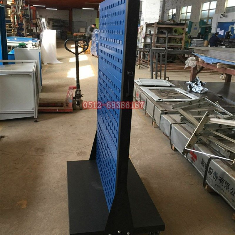 双面移动物料架g 五金工具架 洞洞板架 方孔百叶挂板架 货架 铁钩