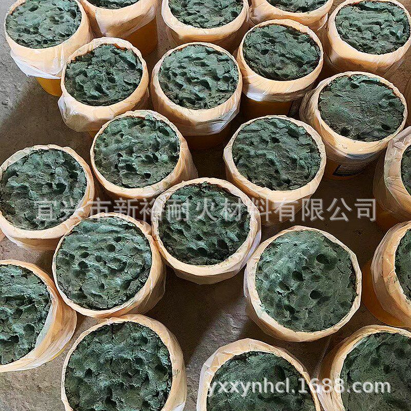 高温绿泥可塑性修补料 中v频感应炉熔炼使用高温可塑性绿泥修补料