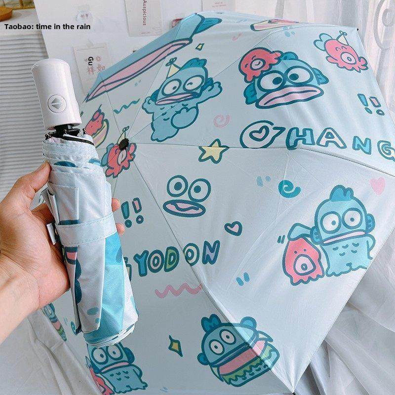 丑鱼汉顿动漫全自动太阳伞遮阳伞晴雨伞折叠黑胶防晒防紫外线儿童,3C数码配件,USB多功能数码宝,淘宝优惠券,粉丝福利购,淘宝优惠卷