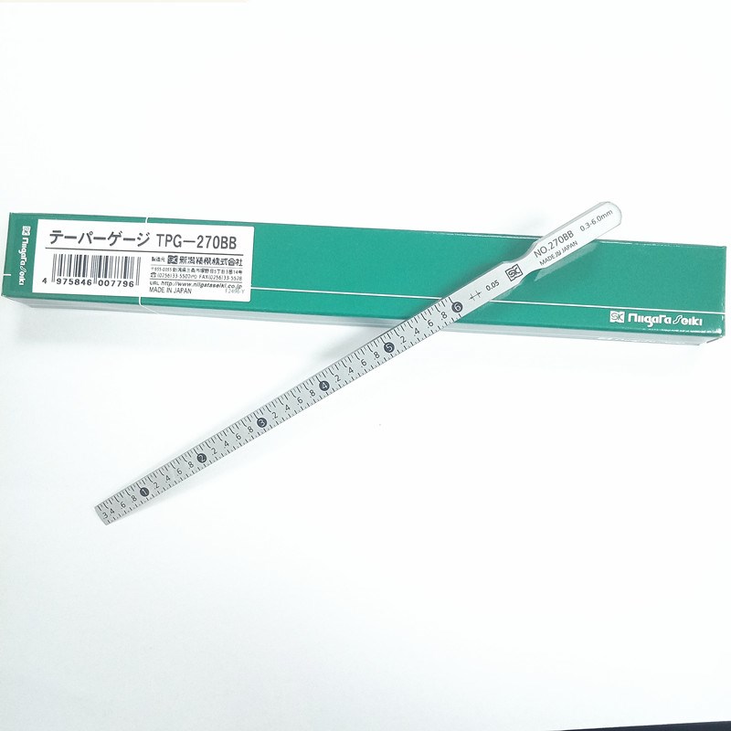 日本SK高精度锥形尺TPG-270BB斜度规塞规锥度规塞尺间隙尺0.3-6MM