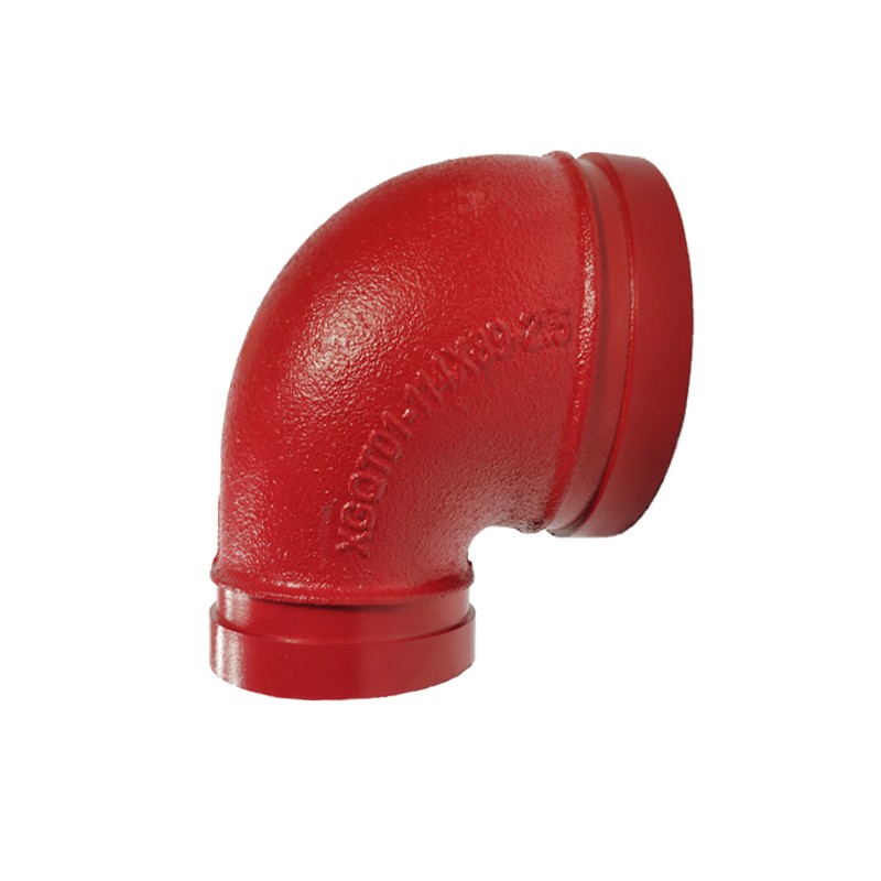 沟槽大小变径弯头消防卡箍异径90度弯DN150变100 165*114 100变80