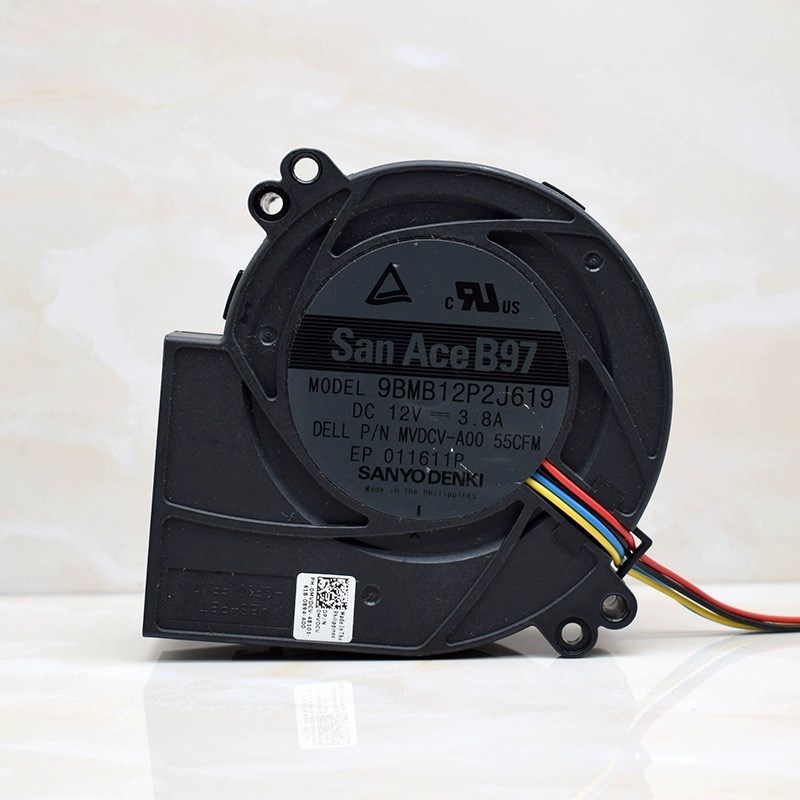 三洋9733 暴力风扇 12V 3.8A 9BMB12P2J619 离心鼓风机抽风烧烤炉