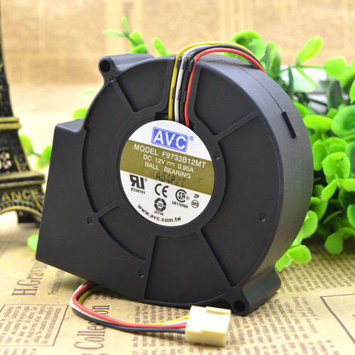 AVC 9733 9厘米 鼓风机 涡轮风扇12V 0.95A 对孔100MM F9733B12MT