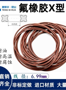 氟胶耐腐蚀X型圈内径113.67/116.84/120.02/123.19/126.37*6.99mm