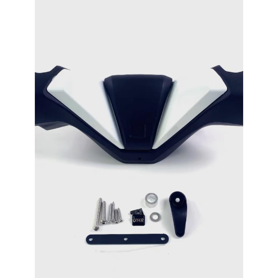 适用豪爵UHR150手把 车头覆盖件 水转印外壳车把罩龙头件改装配件