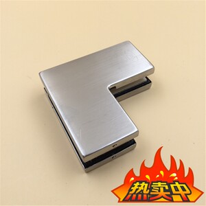 海德利不锈钢玻璃门夹固定夹玻璃门曲夹无框玻璃门配件顶大号曲夹