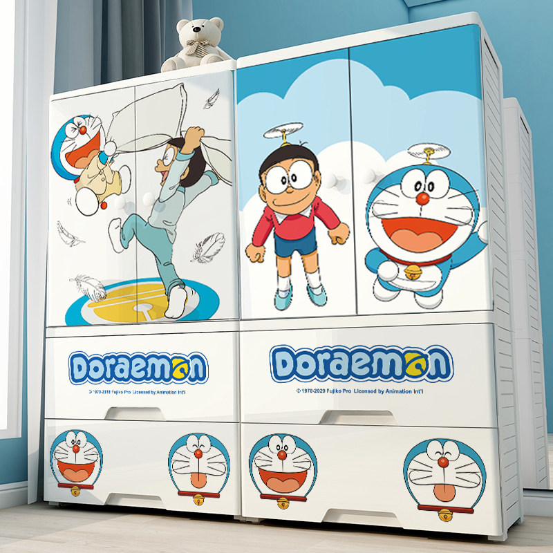 儿童衣柜抽屉式组装现代简约家用卧室塑料收纳柜宝宝婴儿简易挂衣