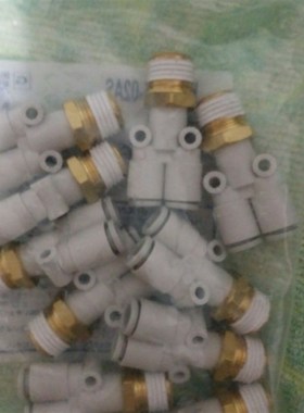 全新原装KQ2U04/KQ2U06/KQ2U08-M5-M6-01S-02S-03AS外螺纹Y形接头