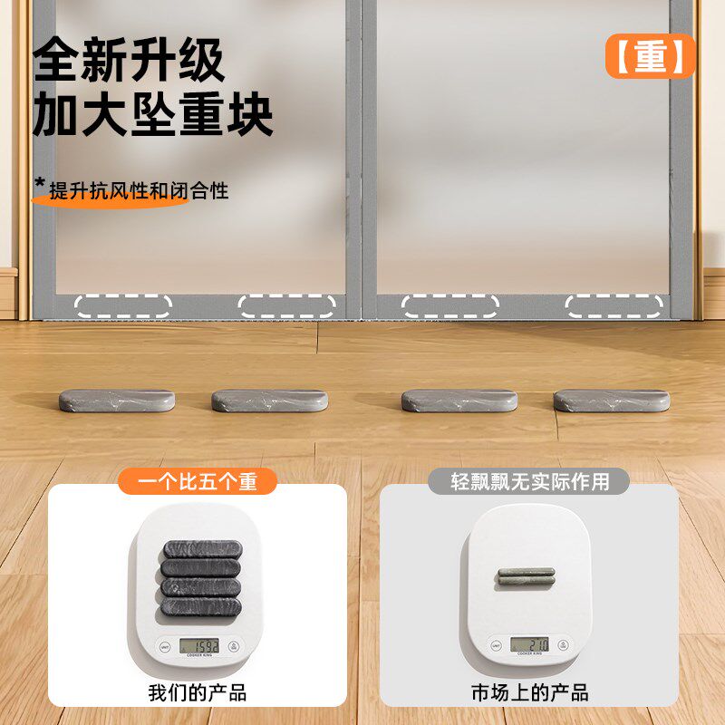 空调门帘隔断帘餐厅夏季202x5新款透明防走冷气客厅挡风防风免打