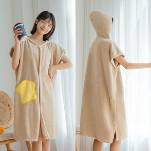 高级大人浴裙 夏季 2022新款 浴巾家用女可穿可裹巾比纯棉吸水浴袍式