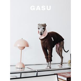 GASU® Svelte / 厚绒叠领两脚衣 小灵缇惠比特修身瘦狗宠物衣服