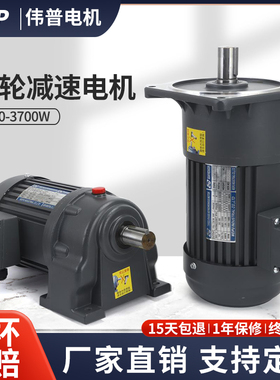 三相380V齿轮减速电机立式变频可调速齿轮马达200W400W750W1500W