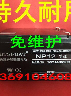 BTSFBAT蓄电池 NP12-14 12V14AH 特美声音响电池 DP-2398音响电瓶