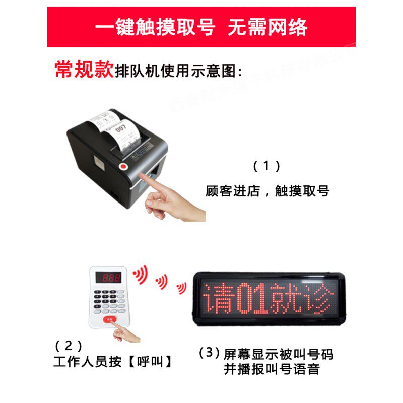 小型简易切纸排队j机无线挂墙排队叫号机餐厅诊所取号机排队发号