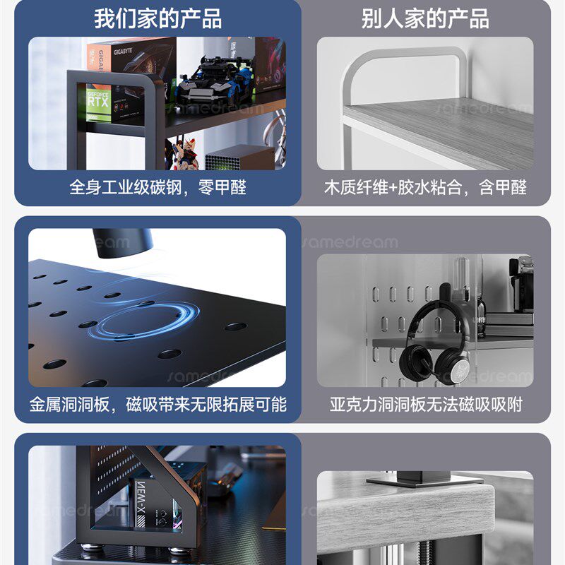 书架桌面置物架儿童学习s书桌上钢制简易储物架铁艺立式多层架子