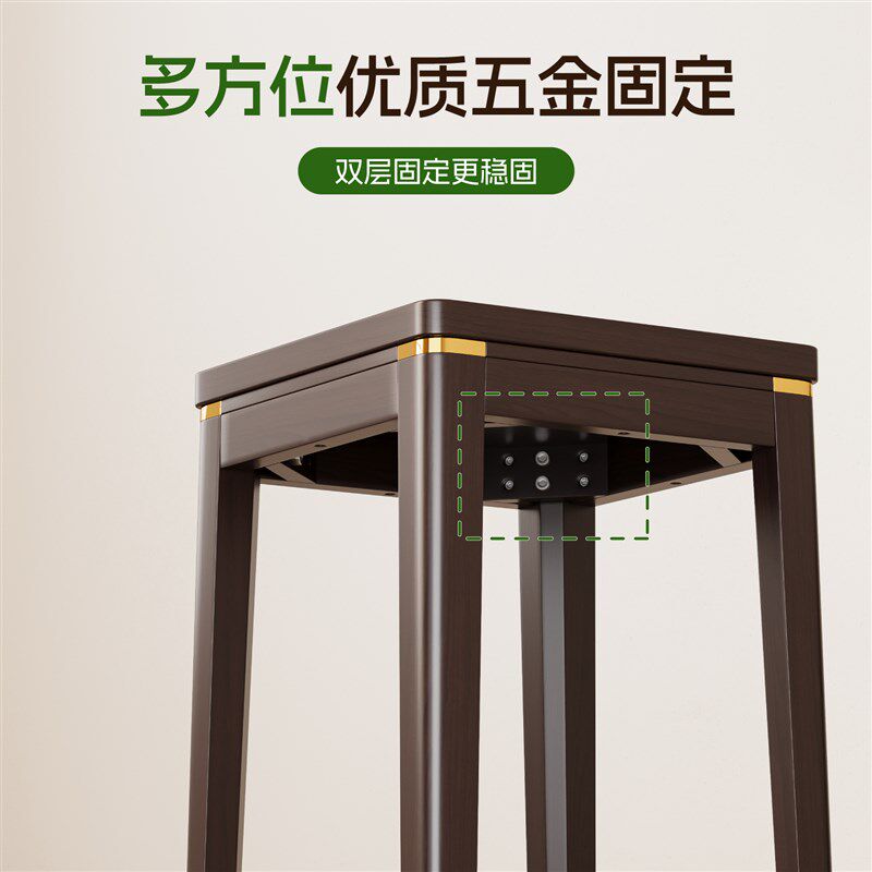 实木凳子家用客厅l板凳结实耐用餐桌高凳简约木凳子可叠放木头方