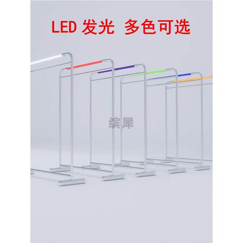 新款LED发光服装店展示架不锈钢中岛陈列侧挂落地式男女装店货架