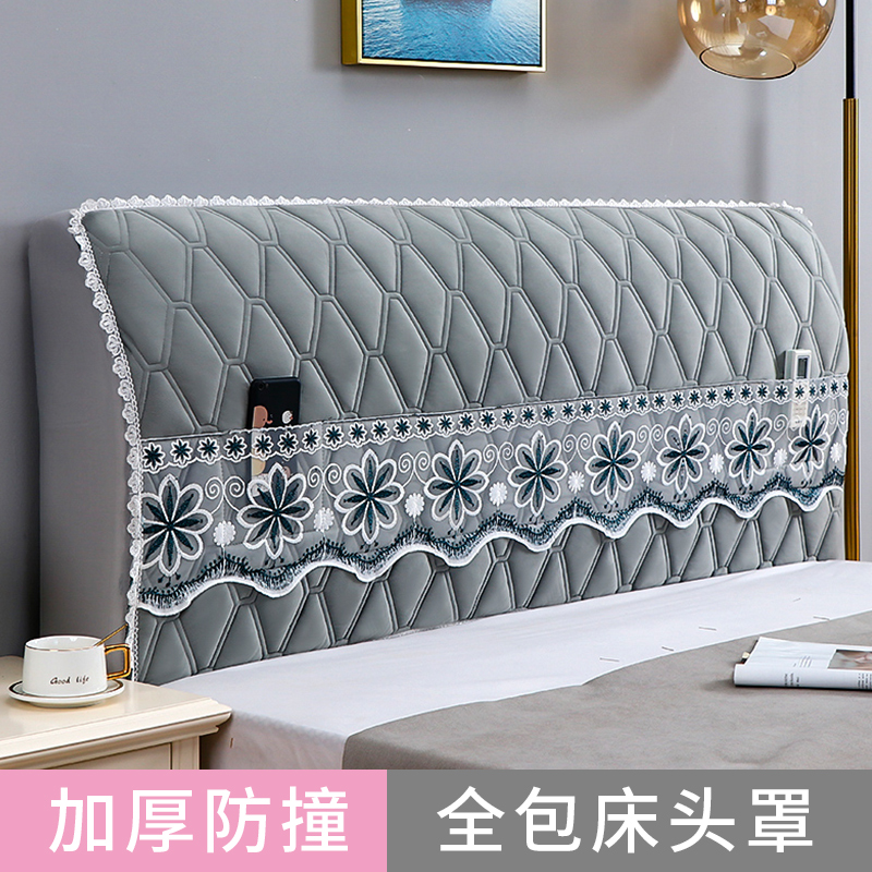 床头套罩2022新款通用欧式木板床全包床靠背罩套床头套.软包可拆