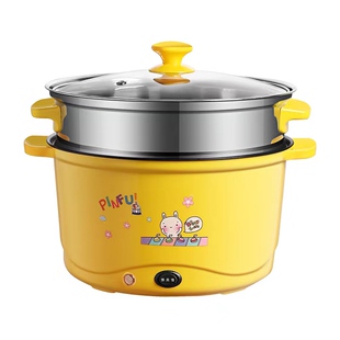 电煮锅一体锅多h功能小型3升电炖锅汤锅蒸笼电蒸锅宿舍电炒?家用