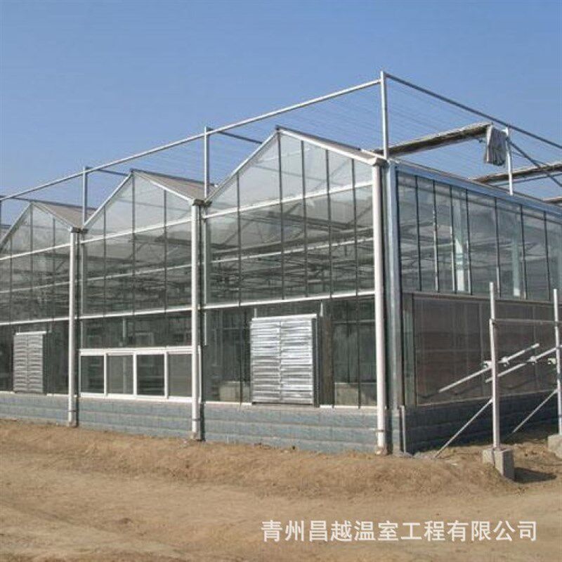 玻璃温室阳光生态种植大棚现货蘑菇蔬菜养殖展示厅热镀锌玻璃温室
