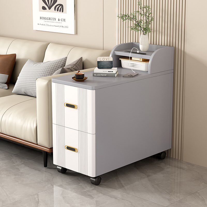 边几沙发边柜沙发柜带插座茶几缝隙扶手柜角几侧边U窄边柜客厅实