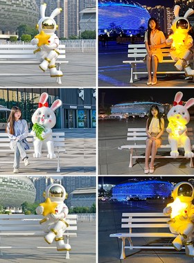 户外卡通座椅动物玻璃钢休闲公园椅幼G儿园商场网红美陈雕塑大摆