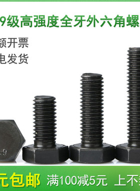 M4M5高强度螺栓12.9级全牙外六角螺丝*8x10x12x14x16x18x20/25-30