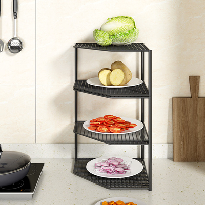 厨房备菜置物架台面放菜架子w多层配盘子壁挂式碗盘碟收纳层架分