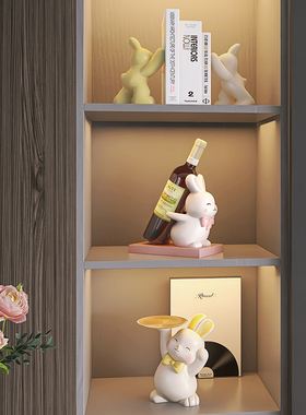 酒柜摆件客厅玄关小酒架玻璃电视柜桌面个性高级感Z家居装饰品