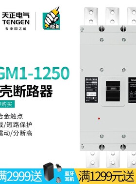 天正TGM1-1250/3300大电流塑壳断路器3P三相空气开关总闸刀1000A