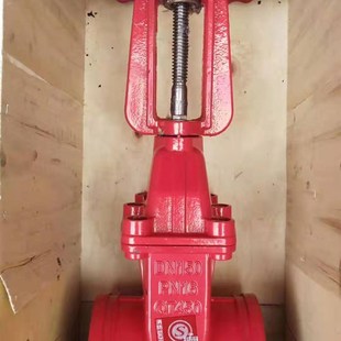 沟槽明杆闸阀 消防卡箍式阀门沟槽弹性座封明杆闸阀消防闸阀DN100