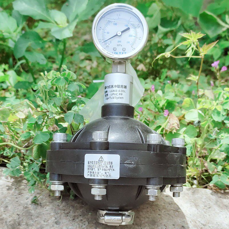 【高品质】DN15/20/25膜片式脉冲阻尼器 缓冲器缓冲罐 气囊带表