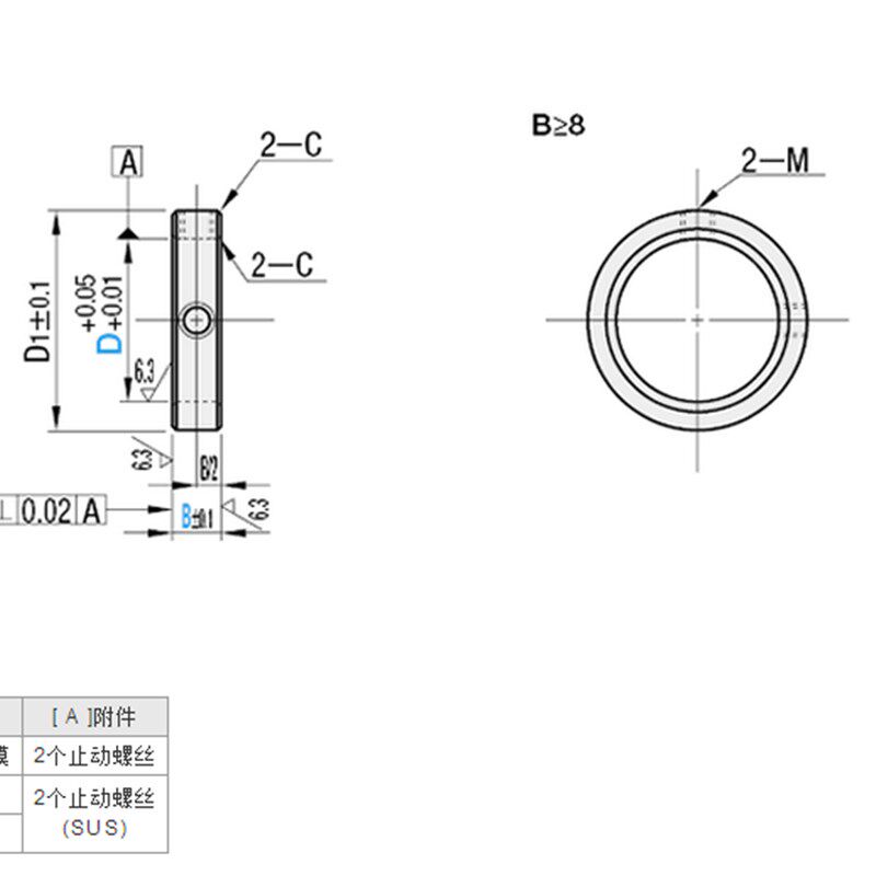 固定环 止动螺丝固定型 紧凑型SCCJ PSCCJ SSCCJ SCCJ15 SSCCJ25