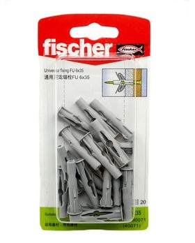 fischer-慧鱼FU6*35通用尼龙锚栓膨胀螺栓德国进口飞机胀塞580071