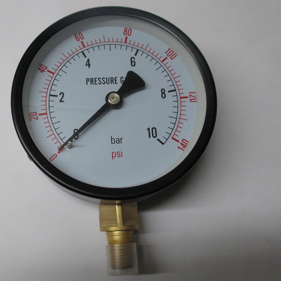 出国用压力表 y-100 PRESSURE GAUGE 0-10BAR 0-140PSI英文压力表
