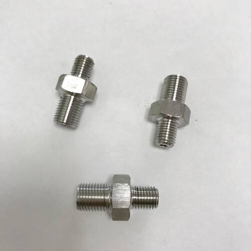 M10x1-M8x1 异径不锈钢双外丝接头 外螺纹m10*1 外螺纹m8*1