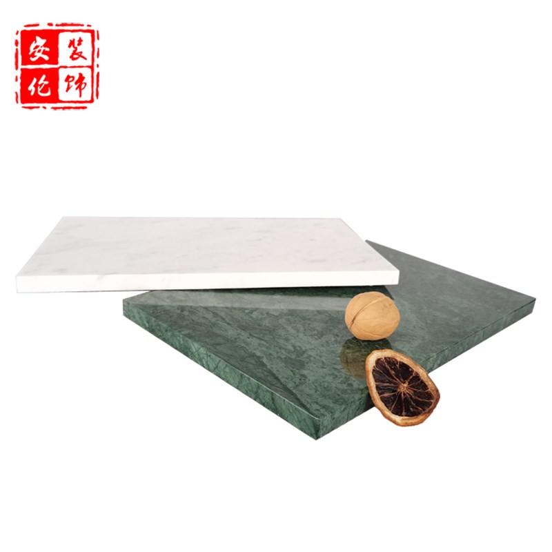 天然大理石托盘饰j品摆件简约家居餐桌白色餐垫绿色道具展示收纳