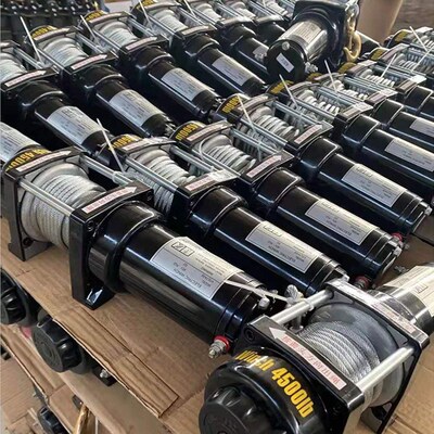 车载绞盘 钢丝绳6l000磅12v24v野外自救脱困越野车救援用电动绞盘