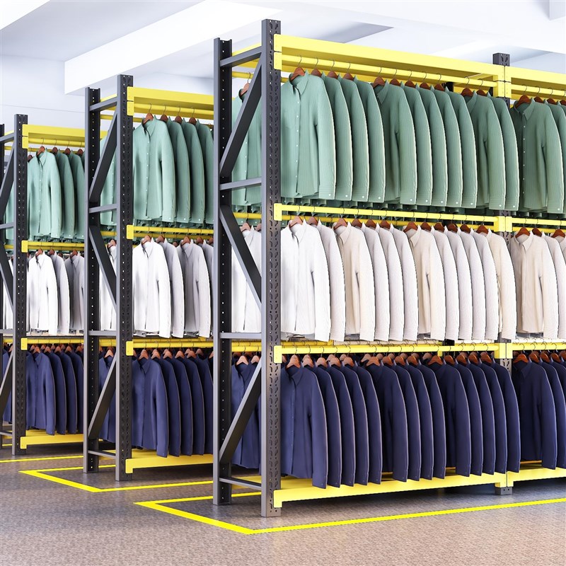 服装店展示架仓库货架衣柜西装冬装商场干洗店挂衣服家用多层架子