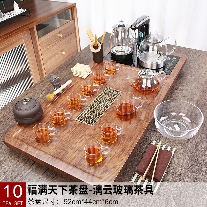 全自动玻璃d煮茶壶茶盘一体功夫泡茶台蒸茶器整套茶具组合套装家