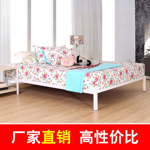 简约铁床双人床单人儿童床1.2铁艺床现代铁床架1P.5米1.8米榻榻米