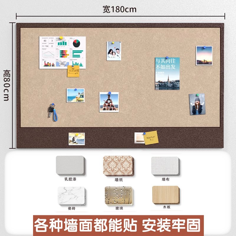 毛毡板照片墙背景板挂墙s相片框展示板幼儿园墙面装饰免打孔不伤