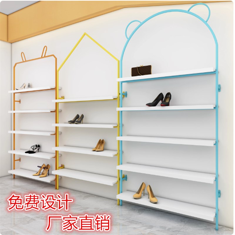 童鞋店鞋架儿童鞋子商场带u灯货架店铺装修开鞋店卡通造型鞋货架