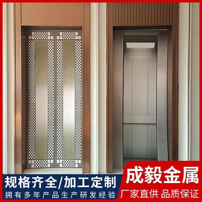 定制不锈钢电梯门套写字楼酒店小区电梯门包边拉丝镜面不锈钢门套