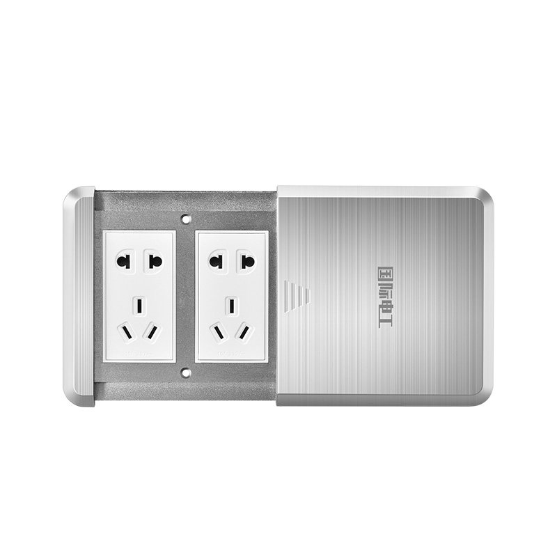 网络线地面面板滑盖家用平推式不B锈钢地插座盖板防水地插隐形超