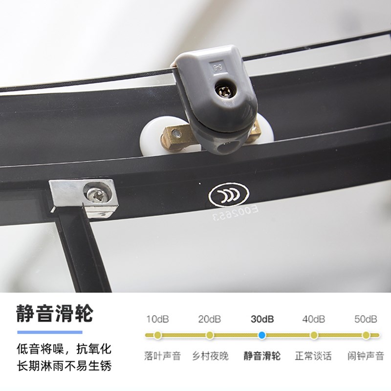 定制黑色简易淋浴房浴室s玻璃隔断沐浴房整体淋浴房弧扇形干湿分