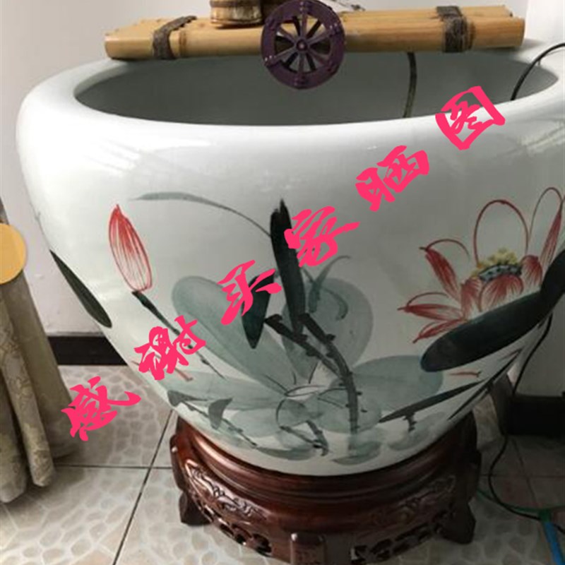 实木花架榆木质鱼缸架子r室内矮中式客厅仿古木头圆形盆景空调底
