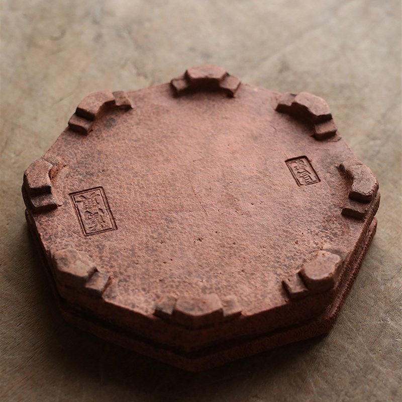 老红砖炉垫 炭炉老碳炉 石鼓底座 炉座茶炉隔热 工夫茶.砂铫炉底