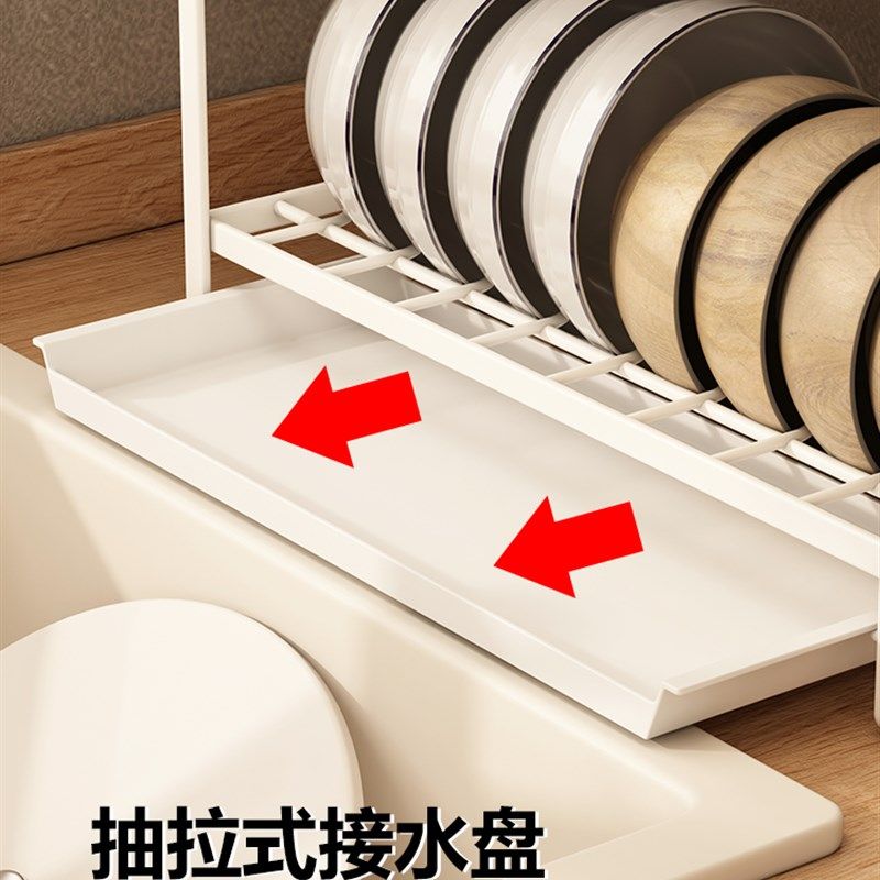 超窄厨房碗碟收纳架沥水晾碗架碗盘子H碗筷洗碗餐具台面沥水架窄