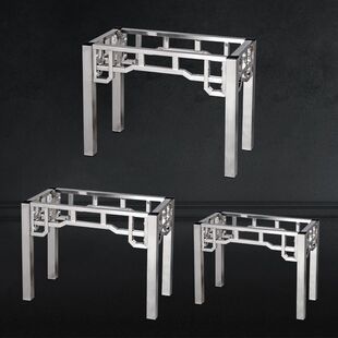 不锈钢桌腿支架桌脚餐桌折叠桌腿桌架桌脚架桌面可U使用岩板大理